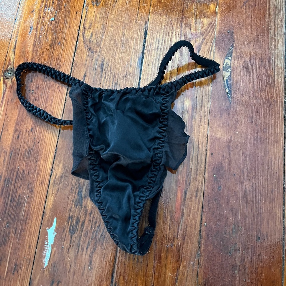 Victoria's Secret Black Satin Panties